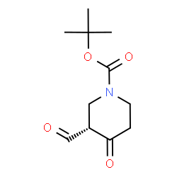 ChemSpider 2D Image | 2-Methyl-2-propanyl (3S)-3-formyl-4-oxo-1-piperidinecarboxylate | C11H17NO4