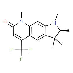 ChemSpider 2D Image | (2S)-1,2,3,3,8-Pentamethyl-5-(trifluoromethyl)-1,2,3,8-tetrahydro-7H-pyrrolo[3,2-g]quinolin-7-one | C17H19F3N2O