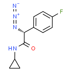 ChemSpider 2D Image | (2R)-2-Azido-N-cyclopropyl-2-(4-fluorophenyl)acetamide | C11H11FN4O