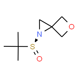 ChemSpider 2D Image | 1-[(S)-(2-Methyl-2-propanyl)sulfinyl]-5-oxa-1-azaspiro[2.3]hexane | C8H15NO2S