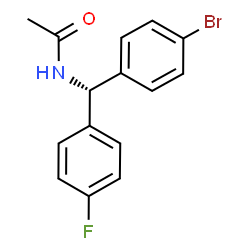 ChemSpider 2D Image | N-[(S)-(4-Bromophenyl)(4-fluorophenyl)methyl]acetamide | C15H13BrFNO