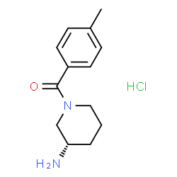 ChemSpider 2D Image | [(3S)-3-Amino-1-piperidinyl](4-methylphenyl)methanone hydrochloride (1:1) | C13H19ClN2O