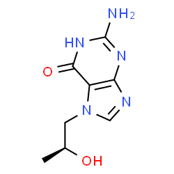 ChemSpider 2D Image | 2-Amino-7-[(2S)-2-hydroxypropyl]-1,7-dihydro-6H-purin-6-one | C8H11N5O2