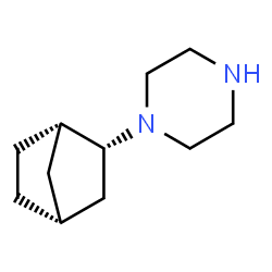 ChemSpider 2D Image | 1-[(1S,2R,4R)-Bicyclo[2.2.1]hept-2-yl]piperazine | C11H20N2