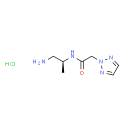 ChemSpider 2D Image | N-[(2S)-1-Amino-2-propanyl]-2-(2H-1,2,3-triazol-2-yl)acetamide hydrochloride (1:1) | C7H14ClN5O