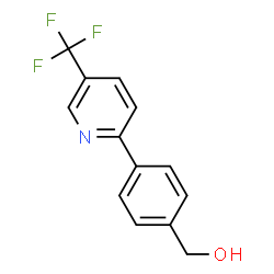 ChemSpider 2D Image | {4-[5-(Trifluoromethyl)-2-pyridinyl]phenyl}methanol | C13H10F3NO