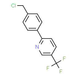 ChemSpider 2D Image | 2-[4-(Chloromethyl)phenyl]-5-(trifluoromethyl)pyridine | C13H9ClF3N
