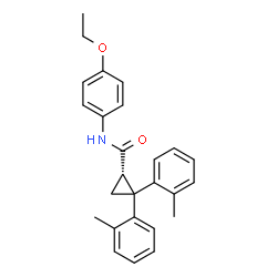 ChemSpider 2D Image | (1S)-N-(4-Ethoxyphenyl)-2,2-bis(2-methylphenyl)cyclopropanecarboxamide | C26H27NO2