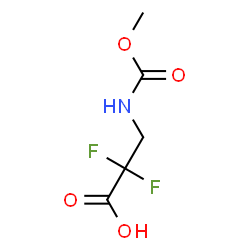 ChemSpider 2D Image | 2,2-Difluoro-3-[(methoxycarbonyl)amino]propanoic acid | C5H7F2NO4