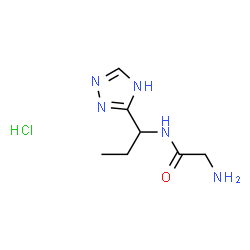 ChemSpider 2D Image | N-[1-(4H-1,2,4-Triazol-3-yl)propyl]glycinamide hydrochloride (1:1) | C7H14ClN5O