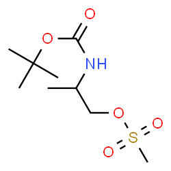 ChemSpider 2D Image | 2-({[(2-Methyl-2-propanyl)oxy]carbonyl}amino)propyl methanesulfonate | C9H19NO5S