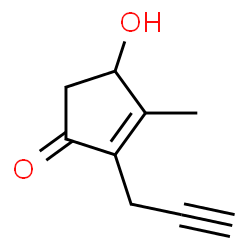 ChemSpider 2D Image | 4-Hydroxy-3-methyl-2-(2-propynyl)-2-cyclopentene-1-one | C9H10O2