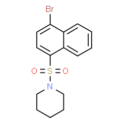 ChemSpider 2D Image | 1-[(4-Bromo-1-naphthyl)sulfonyl]piperidine | C15H16BrNO2S