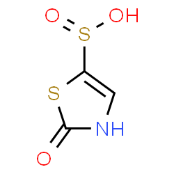 ChemSpider 2D Image | 2-Oxo-2,3-dihydro-1,3-thiazole-5-sulfinic acid | C3H3NO3S2