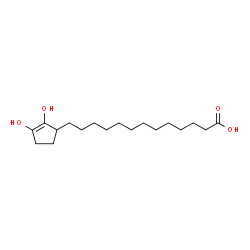 ChemSpider 2D Image | 13-(2,3-Dihydroxy-2-cyclopenten-1-yl)tridecanoic acid | C18H32O4