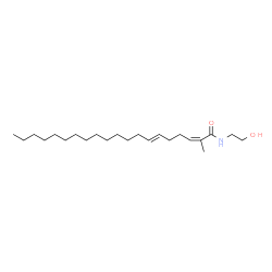 ChemSpider 2D Image | (2Z,6E)-N-(2-Hydroxyethyl)-2-methyl-2,6-icosadienamide | C23H43NO2