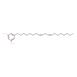 ChemSpider 2D Image | 5-[(8Z,11Z)-8,11-Nonadecadien-1-yl]-1,3-benzenediol | C25H40O2
