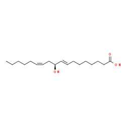ChemSpider 2D Image | (8E,10S,12Z)-10-Hydroxy-8,12-octadecadienoic acid | C18H32O3