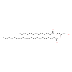 ChemSpider 2D Image | (2S)-1-Hydroxy-3-(tridecanoyloxy)-2-propanyl (11Z,14Z)-11,14-icosadienoate | C36H66O5