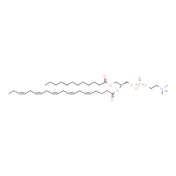 ChemSpider 2D Image | (2R)-3-(Dodecanoyloxy)-2-[(5Z,8Z,11Z,14Z,17Z)-5,8,11,14,17-icosapentaenoyloxy]propyl 2-(trimethylammonio)ethyl phosphate | C40H70NO8P