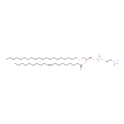 ChemSpider 2D Image | (2R)-3-(Icosyloxy)-2-[(9Z)-9-nonadecenoyloxy]propyl 2-(trimethylammonio)ethyl phosphate | C47H94NO7P