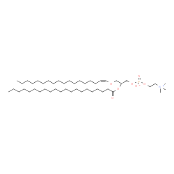 ChemSpider 2D Image | (2R)-2-(Henicosanoyloxy)-3-[(1Z)-1-octadecen-1-yloxy]propyl 2-(trimethylammonio)ethyl phosphate | C47H94NO7P