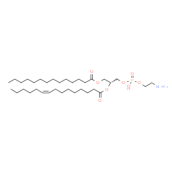 ChemSpider 2D Image | (17R)-23-Amino-20-hydroxy-20-oxido-14-oxo-15,19,21-trioxa-20lambda~5~-phosphatricosan-17-yl (9Z)-9-pentadecenoate | C34H66NO8P