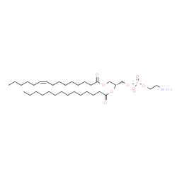 ChemSpider 2D Image | (2R)-3-{[(2-Aminoethoxy)(hydroxy)phosphoryl]oxy}-2-(tetradecanoyloxy)propyl (9Z)-9-pentadecenoate | C34H66NO8P