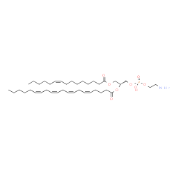 ChemSpider 2D Image | (6Z,18R)-24-Amino-21-hydroxy-21-oxido-15-oxo-16,20,22-trioxa-21lambda~5~-phosphatetracos-6-en-18-yl (5Z,8Z,11Z,14Z)-5,8,11,14-icosatetraenoate | C40H70NO8P