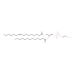 ChemSpider 2D Image | (2R)-3-{[(2-Aminoethoxy)(hydroxy)phosphoryl]oxy}-2-(tridecanoyloxy)propyl (9Z)-9-hexadecenoate | C34H66NO8P