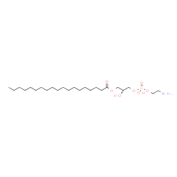 ChemSpider 2D Image | (2R)-3-{[(2-Aminoethoxy)(hydroxy)phosphoryl]oxy}-2-hydroxypropyl nonadecanoate | C24H50NO7P