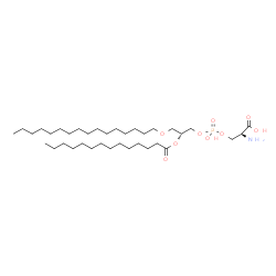 ChemSpider 2D Image | O-{[(2R)-3-(Hexadecyloxy)-2-(tetradecanoyloxy)propoxy](hydroxy)phosphoryl}-L-serine | C36H72NO9P