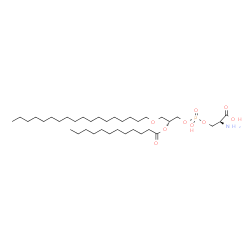 ChemSpider 2D Image | O-{[(2R)-2-(Dodecanoyloxy)-3-(octadecyloxy)propoxy](hydroxy)phosphoryl}-L-serine | C36H72NO9P