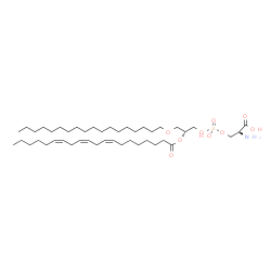 ChemSpider 2D Image | O-{Hydroxy[(2R)-2-[(8Z,11Z,14Z)-8,11,14-icosatrienoyloxy]-3-(octadecyloxy)propoxy]phosphoryl}-L-serine | C44H82NO9P