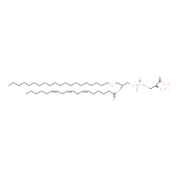 ChemSpider 2D Image | O-(Hydroxy{(2R)-3-(icosyloxy)-2-[(6Z,9Z,12Z)-6,9,12-octadecatrienoyloxy]propoxy}phosphoryl)-L-serine | C44H82NO9P