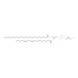 ChemSpider 2D Image | (2R)-3-({[(2S)-2,3-Dihydroxypropoxy](hydroxy)phosphoryl}oxy)-2-[(9Z,12Z)-9,12-heptadecadienoyloxy]propyl henicosanoate | C44H83O10P