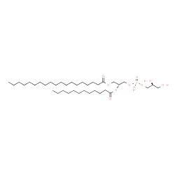 ChemSpider 2D Image | (2R)-3-({[(2S)-2,3-Dihydroxypropoxy](hydroxy)phosphoryl}oxy)-2-(dodecanoyloxy)propyl nonadecanoate | C37H73O10P