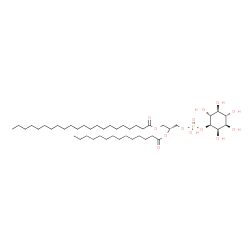 ChemSpider 2D Image | (2R)-3-[(Hydroxy{[(1S,2R,3R,4S,5S,6R)-2,3,4,5,6-pentahydroxycyclohexyl]oxy}phosphoryl)oxy]-2-(tetradecanoyloxy)propyl docosanoate | C45H87O13P