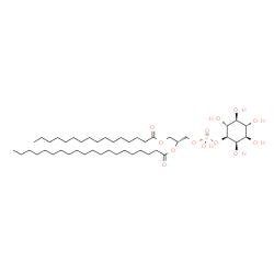 ChemSpider 2D Image | (2R)-1-[(Hydroxy{[(1S,2R,3R,4S,5S,6R)-2,3,4,5,6-pentahydroxycyclohexyl]oxy}phosphoryl)oxy]-3-(palmitoyloxy)-2-propanyl icosanoate | C45H87O13P