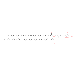 ChemSpider 2D Image | (2R)-1-[(9Z)-9-Nonadecenoyloxy]-3-(phosphonooxy)-2-propanyl docosanoate | C44H85O8P