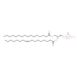 ChemSpider 2D Image | (2R)-1-(Palmitoyloxy)-3-(phosphonooxy)-2-propanyl (9Z)-9-heptadecenoate | C36H69O8P