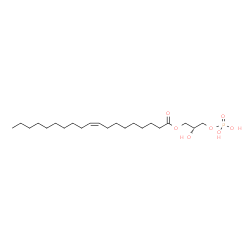 ChemSpider 2D Image | (2R)-2-Hydroxy-3-(phosphonooxy)propyl (9Z)-9-nonadecenoate | C22H43O7P