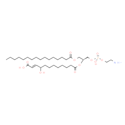 ChemSpider 2D Image | (7R,18E)-1-Amino-4,17-dihydroxy-9-oxo-7-[(palmitoyloxy)methyl]-3,5,8-trioxa-4-phosphaicos-18-en-20-oic acid 4-oxide | C33H62NO11P