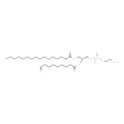 ChemSpider 2D Image | (2R)-3-{[(2-Aminoethoxy)(hydroxy)phosphoryl]oxy}-2-[(9-oxononanoyl)oxy]propyl palmitate | C30H58NO9P