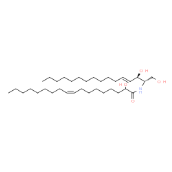 ChemSpider 2D Image | (9Z)-N-[(2S,3R,4E)-1,3-Dihydroxy-4-hexadecen-2-yl]-2-hydroxy-9-octadecenamide | C34H65NO4