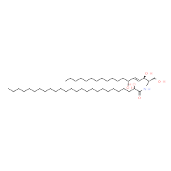 ChemSpider 2D Image | 2-Hydroxy-N-[(2S,3R,4E,6R)-1,3,6-trihydroxy-4-octadecen-2-yl]hexacosanamide | C44H87NO5