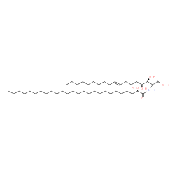 ChemSpider 2D Image | (2R)-2-Hydroxy-N-[(2S,3S,4R,8E)-1,3,4-trihydroxy-8-octadecen-2-yl]hexacosanamide | C44H87NO5