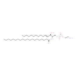 ChemSpider 2D Image | 2-Aminoethyl (2S,3R,4E)-3-hydroxy-2-(icosanoylamino)-4-pentadecen-1-yl hydrogen phosphate | C37H75N2O6P