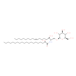 ChemSpider 2D Image | (2R)-N-[(2S,3R,8Z)-1-(beta-D-Glucopyranosyloxy)-3-hydroxy-8-octadecen-2-yl]-2-hydroxyicosanamide | C44H85NO9