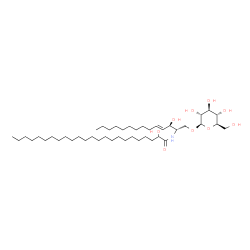 ChemSpider 2D Image | N-[(2S,3R,4E)-1-(beta-D-Glucopyranosyloxy)-3-hydroxy-4-tetradecen-2-yl]-2-hydroxytetracosanamide | C44H85NO9